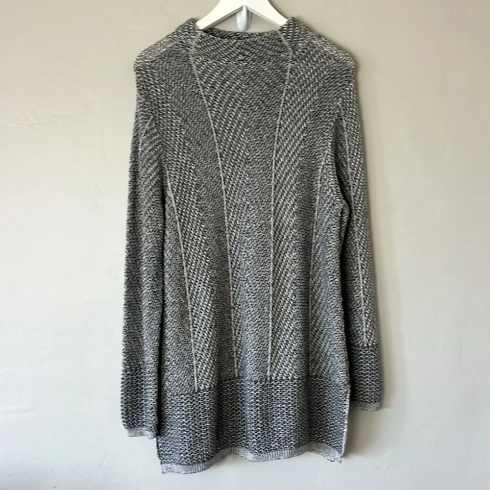Eight Eight Eight Women's Mock Neck Gray Marble Thread Sweater